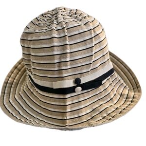 GREVI Italy Striped Bucket Hat Retro Riviera Chic Euro Coastal